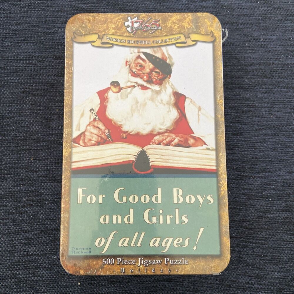 1765 Jigsaw Puzzle Norman Rockwell 500 Piece Puzzle For Good Boys & Girls Sealed
